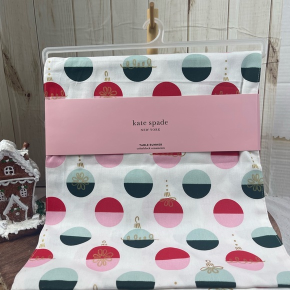 Kate Spade Colorblock Ornament Table Runner - Picture 1 of 6